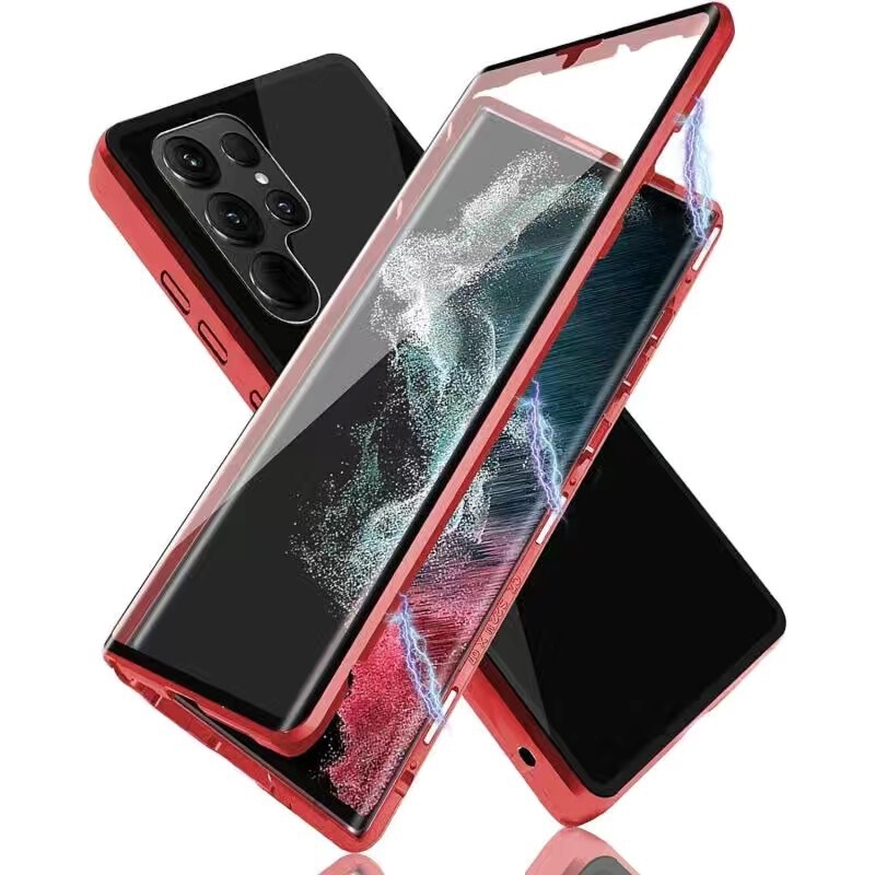 Samsung S25u マグネティックキングメタル携帯電話ケース GalaxyS24U 両面ガラスオールインクルーシブ S22PS 磁気吸引に適しています。|undefined