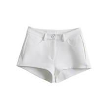 欧美风新款辣妹低腰包臀丰胯短热裤弹力紧身显瘦休闲裤红色短裤女