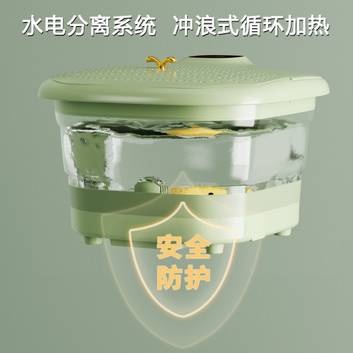 New type folding foot bath remote control automatic massage pedicure foot bath household portable constant temperature heated bubble foot bucket