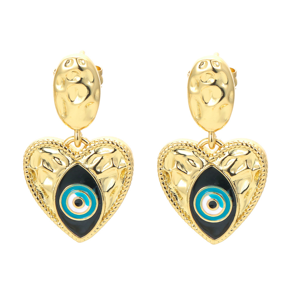 Zircon Inlay Material Earrings Classification Geometric Plating Metal Zircon Copper Earrings