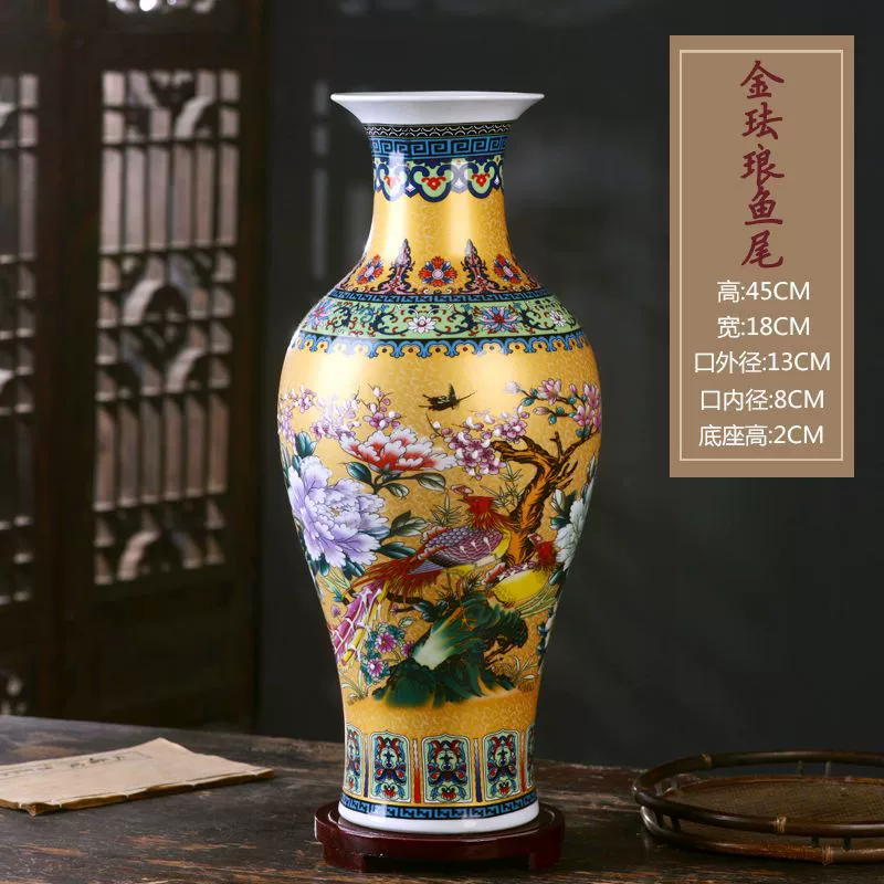Керамическая вазочка из Jingdezhen для декора интерьера гостиная цветочная аранжировка китайские домашние аксессуары гидропоника ремесло украшения крупная ваза орхидея