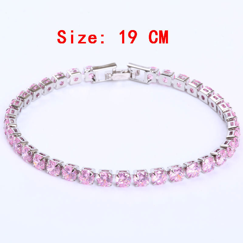 Hip-Hop Solid Color Copper Inlay Zircon K Gold Plated Rhodium Plated Unisex Tennis Bracelet display picture 5