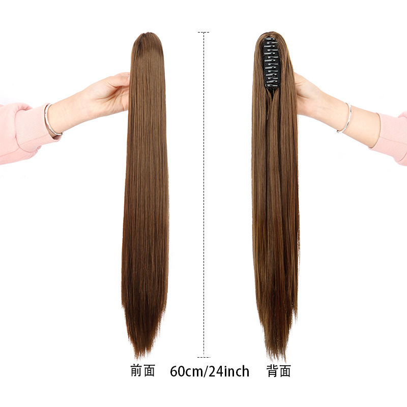 许昌假发马尾女抓夹长直发仿真假马尾气质自然接发马尾辫厂家批发|undefined