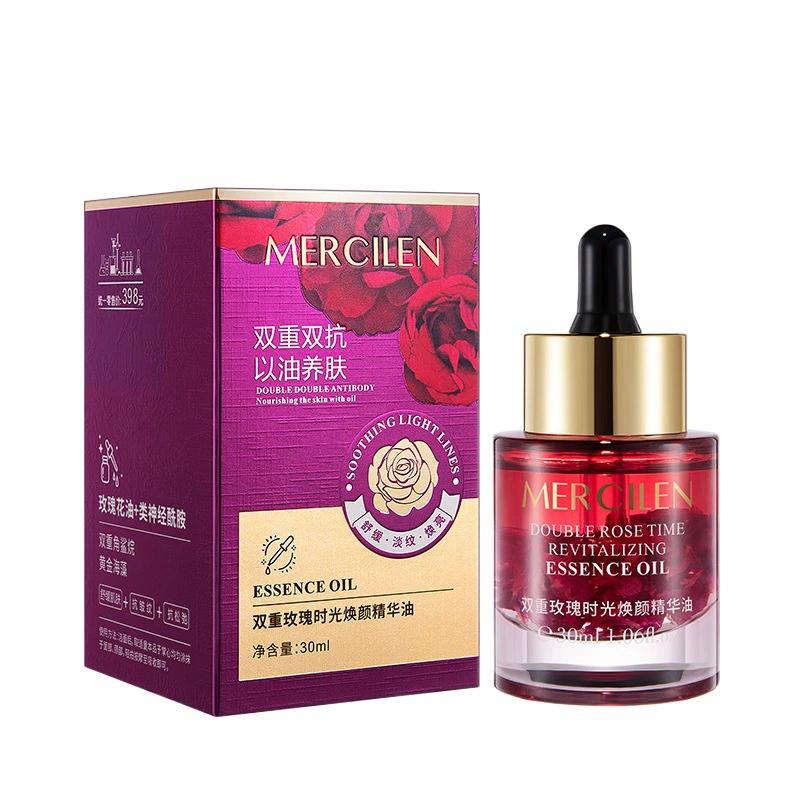 Осветляющая эссенция Mengxi Blue Double Rose Time, 30 мл, плотная увлажняющая эссенция для лица против морщин