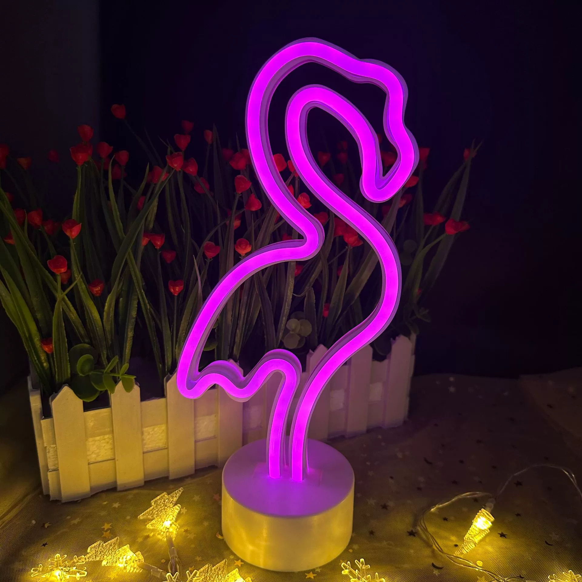 LED радужная креативная настольная лампа, оформление, ночник, декор, светильник