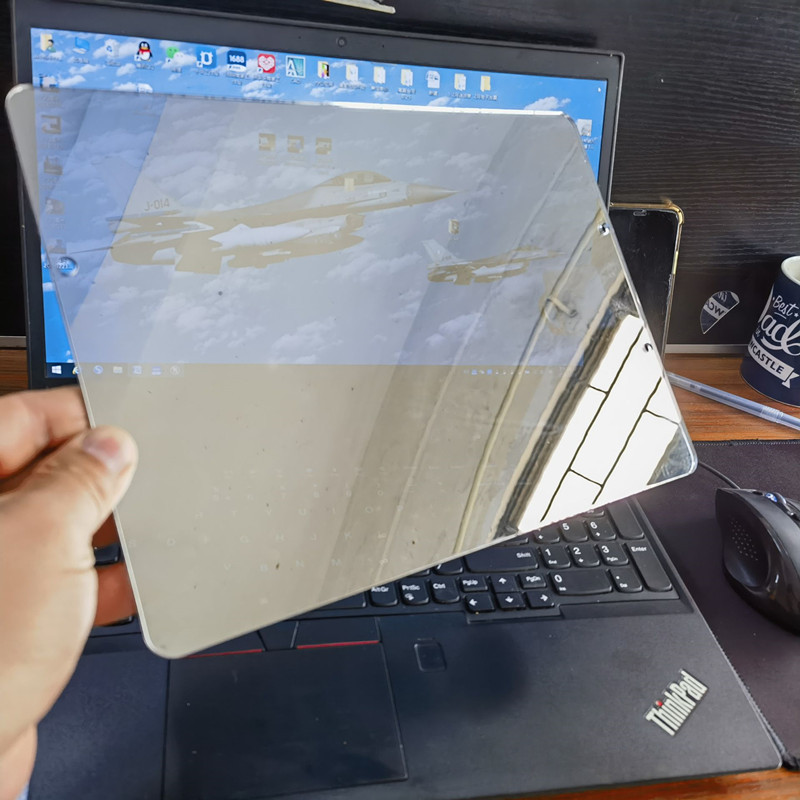 千层镜片电镀亚克力半透镜 pmma镜材质茶色半透镜银色透镜魔镜