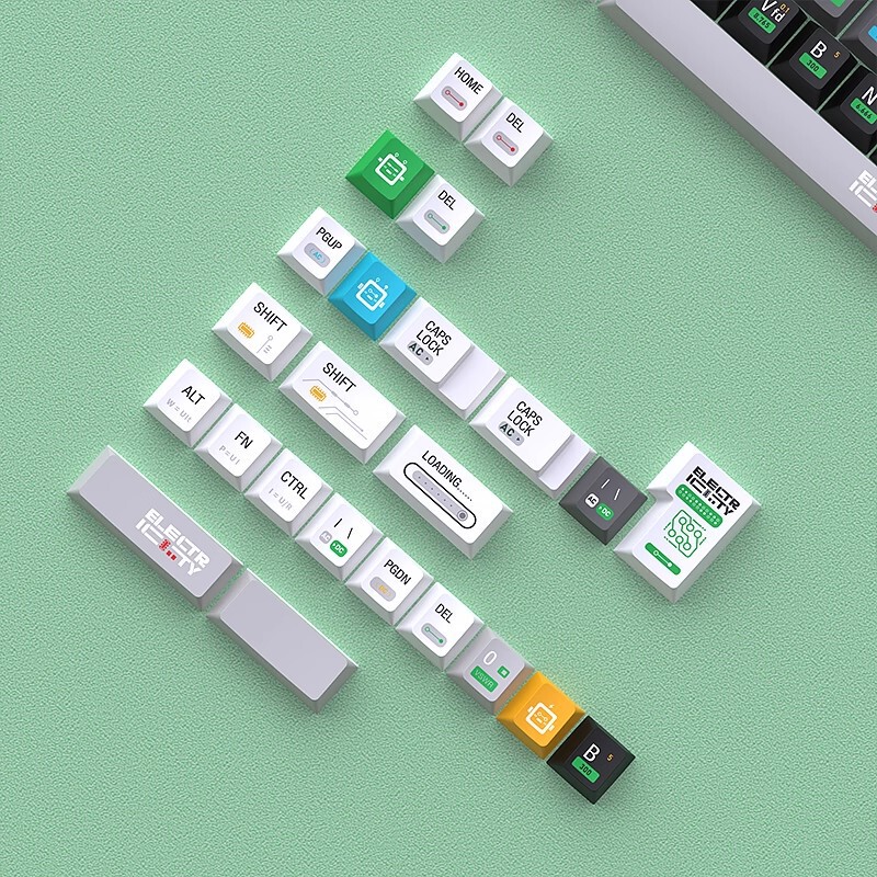スポット卸売ラインキーキャップメカニカルキーボード小型フルセットPBTフル5面昇華-オリジナル高さ128キー|undefined