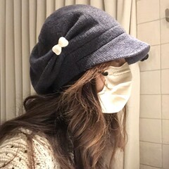 韩系ins蝴蝶结针织帽子女秋冬新款百搭保暖毛线帽护耳帽堆堆帽潮