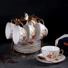 欧式小陶瓷咖啡杯碟套装家用简约下午茶咖啡杯套装一整套ins