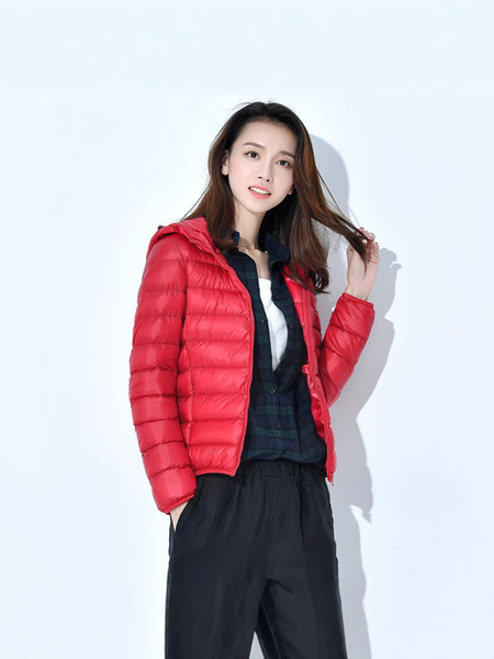 Short light and thin warm velvet fashionable down jacket