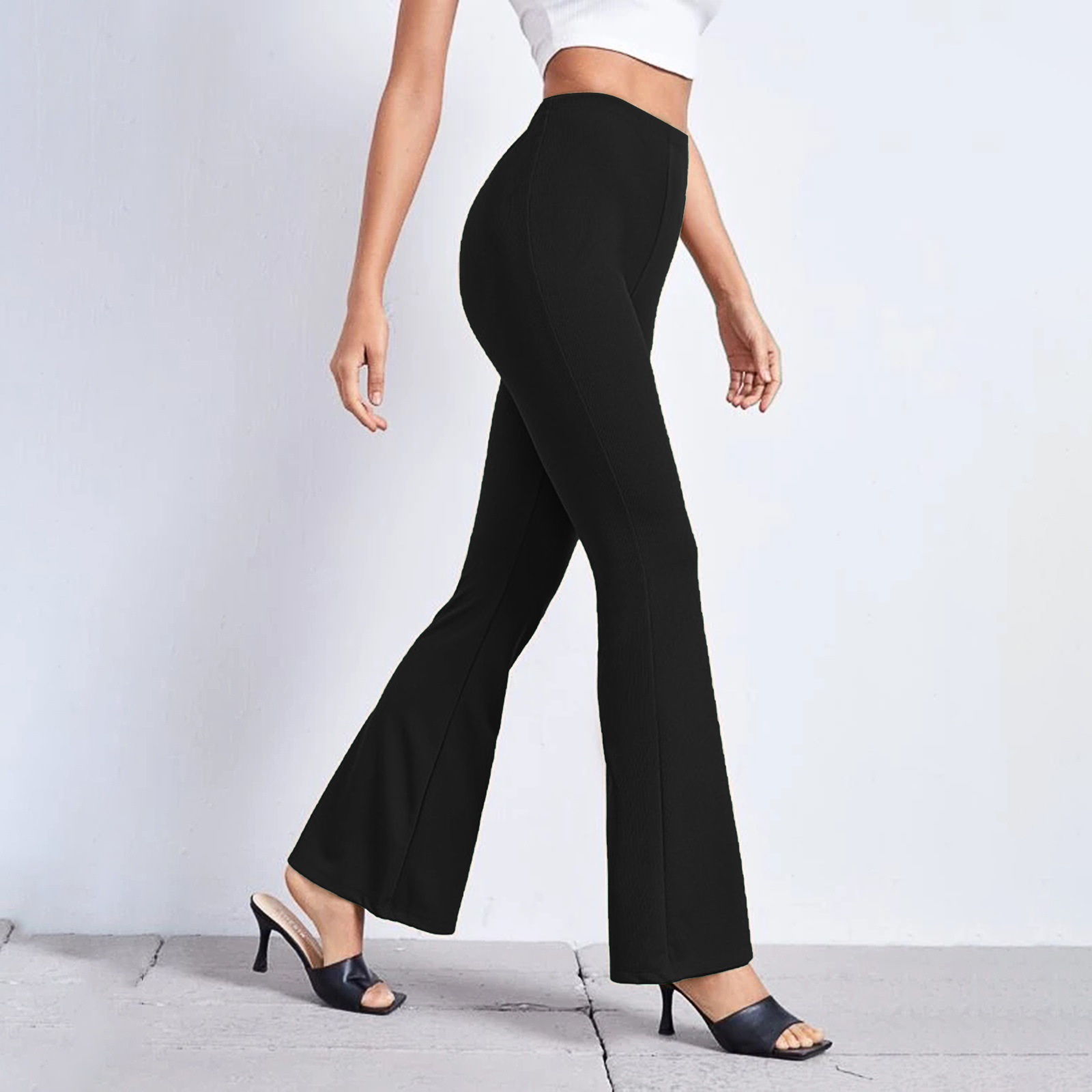 Women's Daily Simple Style Solid Color Full Length Casual Pants Flared Pants display picture 10