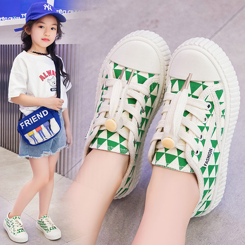 New style sneakers for boys and girls  spring and summer comfortable and breathable trendy medium and large children's canvas shoes casual shoes children's shoes
