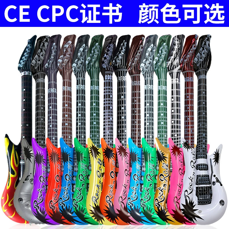 Трансграничные развлекательные мероприятия на сцене, интерактивный реквизит, экологически чистый искусственный ПВХ, 95 см, детские игрушки, надувная гитара