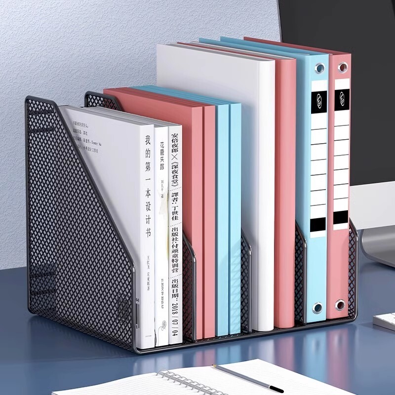 デスクトップ金属ファイルラックオフィスフォルダー収納ボックス書類ラック書類棚階層収納ラック本棚スタンド|undefined