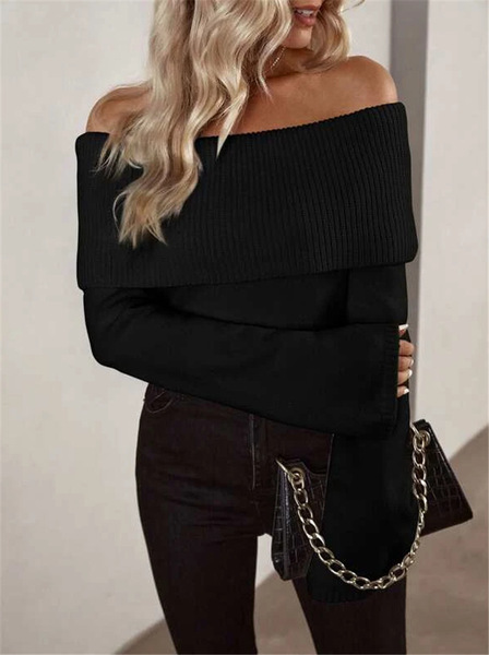 sexy knitted long-sleeve