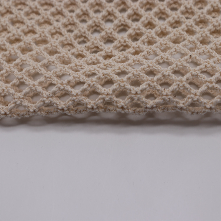 10支大菱形网眼布 厂家直销供帐篷手提箱包针织面料全棉经编网布