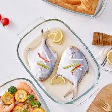和谐居微波炉烤箱钢化玻璃碗热饭蒸米饭器皿专用焗饭餐具烘焙烤盘
