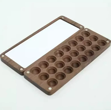 24 grid walnut wood -tuning palette to send clip