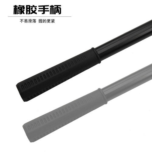 Black aluminum alloy fishing net pole, 3-section rotating positioning, black spray paint thickening and hardening, fishing net fishing gear