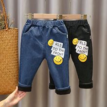 男童加绒牛仔裤长裤子冬装秋冬款童装小童儿童宝宝加厚棉裤潮1岁3