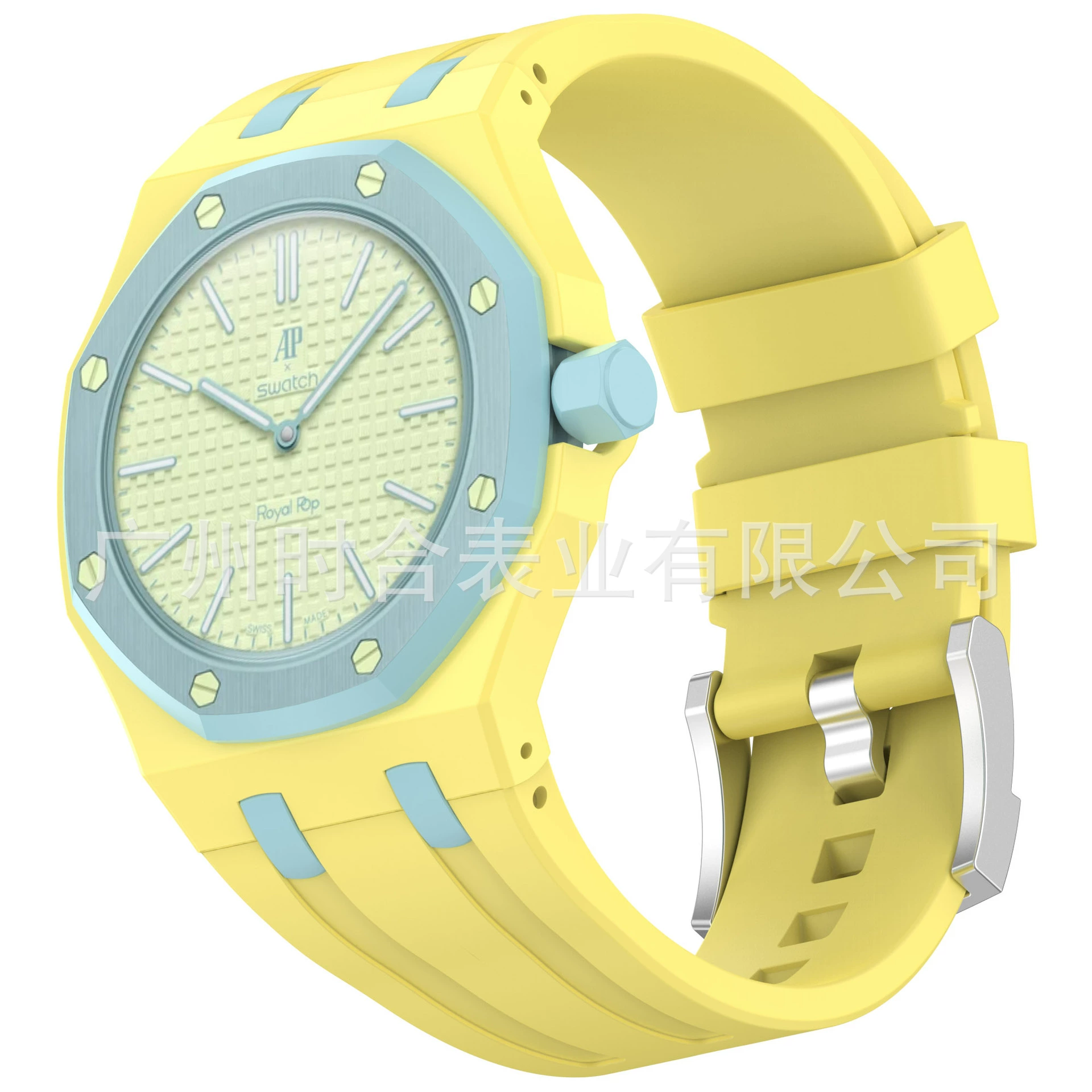 Подходящий для AP Audemars Piguet Royal Oak Swatch ко-бренд Swatch Royal Pop карманные часы с интегрированным ремешком