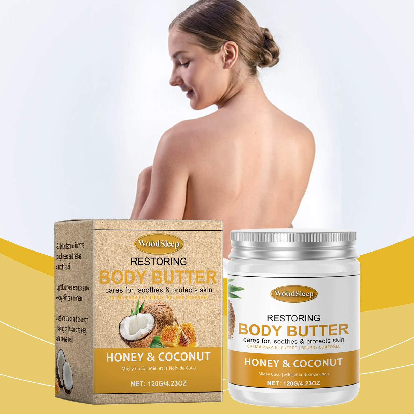 WoodSleep кокосовое масло Увлажняющий крем для тела Увлажняющий крем для тела Увлажняющий крем