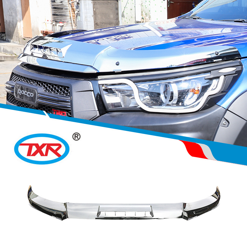 Txinrui Aplicable a ToyotaHilux con tobera, protección de bloque de grava negra mate, accesorios de decoración todoterreno para camionetas
