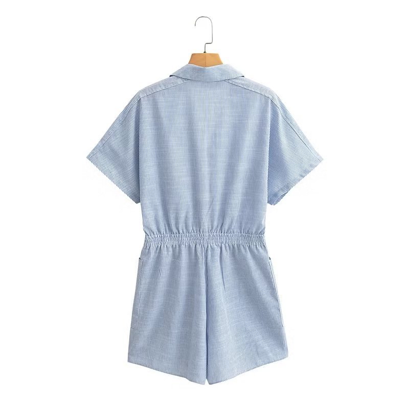Damen Kleeder Jumpsuit Summer New Elastesch Taille Slimming Casual Jumpsuit Fraen 8NS1499_voghion.com
