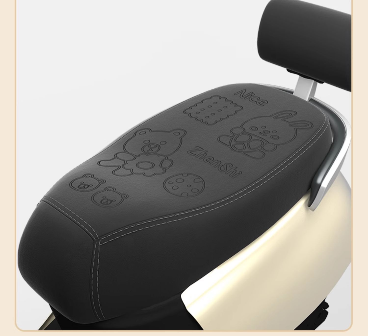 Electric motorcycle cushion cover four seasons universal suitable for Yadi Emma knife battery leather seat cover waterproof sunscreen