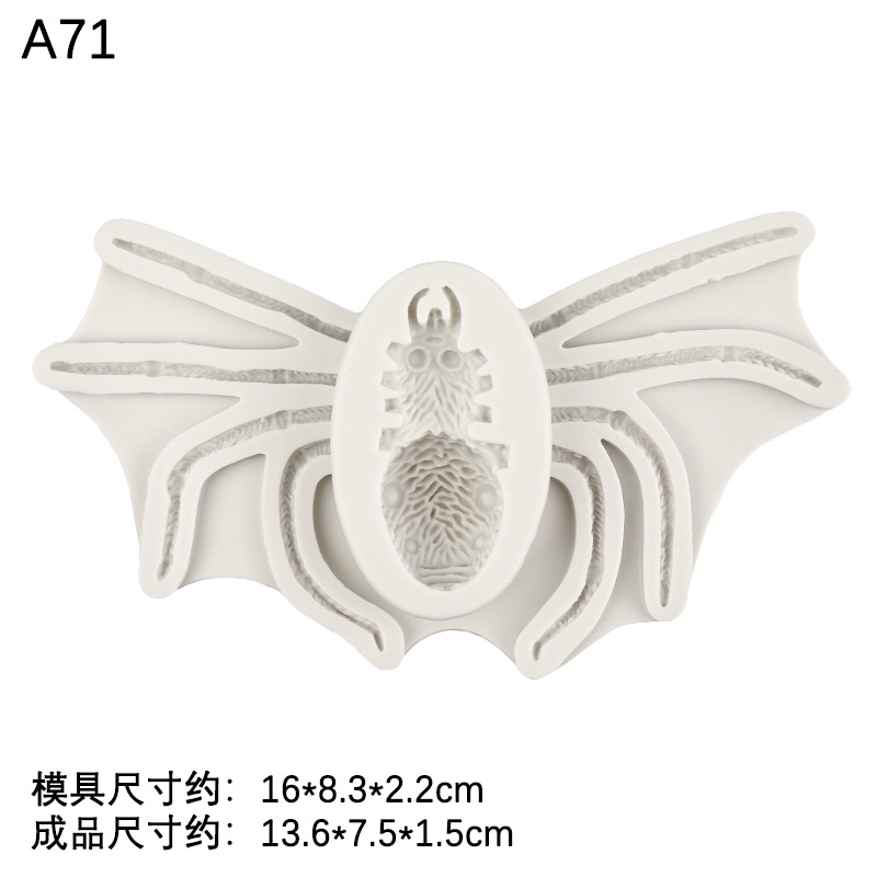 Cruz-frontera DIY Halloween serpiente araña reptil fondant pastel chocolate molde de silicona