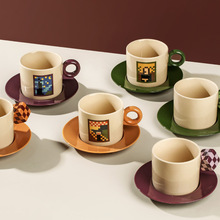 高顏值咖啡杯碟套裝ins風家用下午茶具網紅小精致花茶杯陶瓷杯子