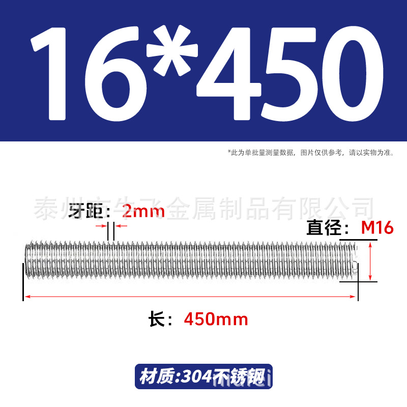 304 acero inoxidable barra de tornillo de tornillo de rosca completa barra de tornillo de perno alargado perno M12M16M18M20 image 119