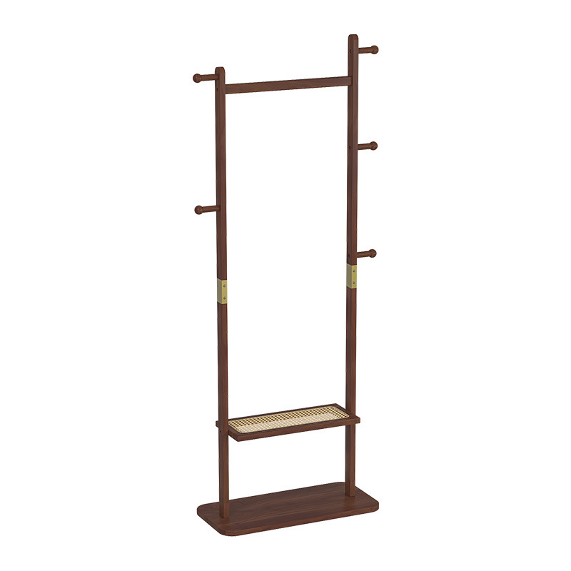 Perchero de madera maciza simple, perchero de entrada, perchero de almacenamiento, perchero de dormitorio de piso, perchero de interior multifuncional