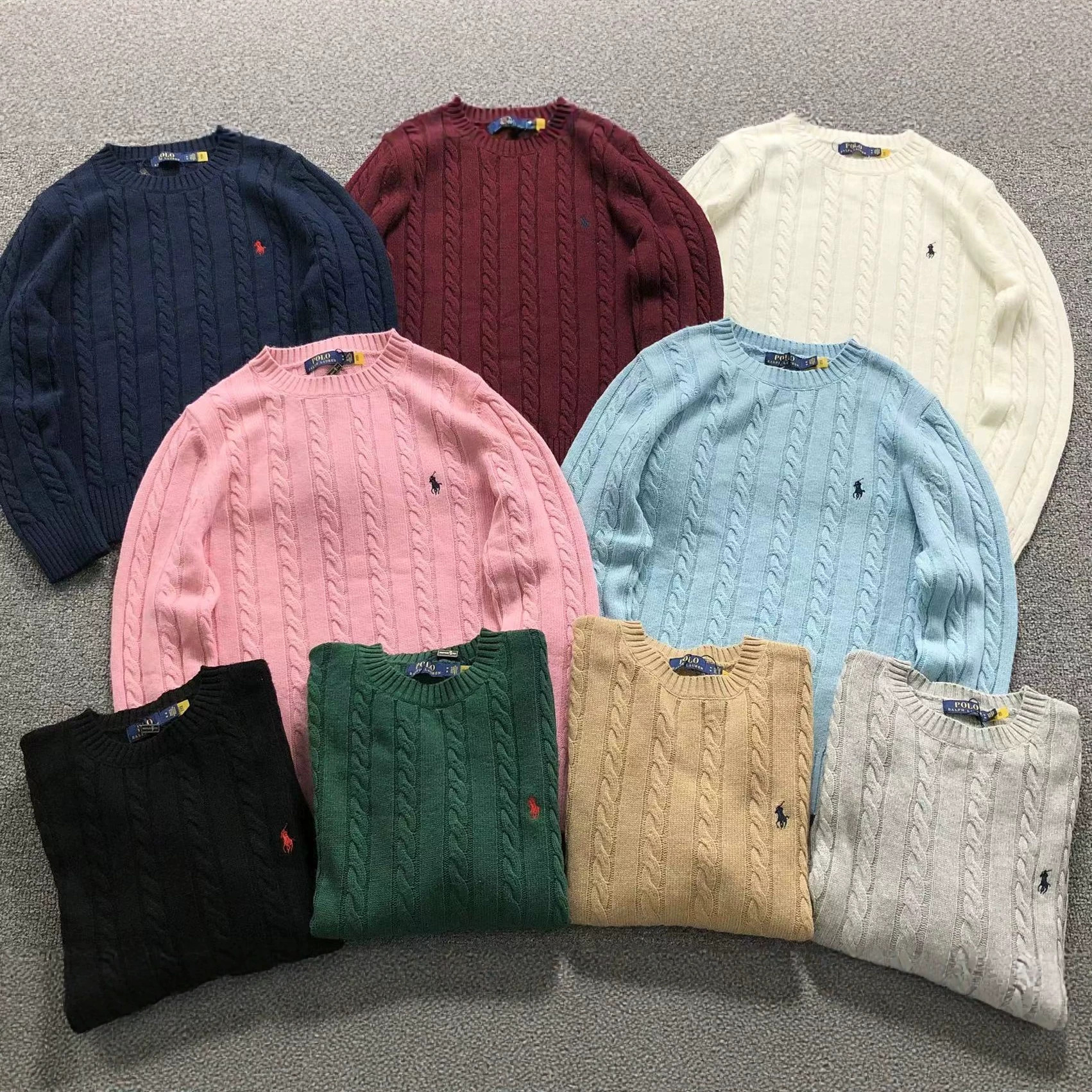 Fuente de alta versión Paul otoño ropa de hombre de cuello redondo chaqueta chaqueta camiseta de punto suéter de pony casual un cabello