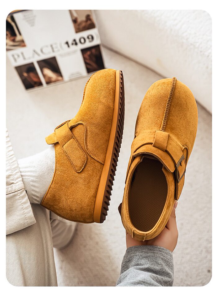 Giày lười nam mũi tròn phong cách retro, dễ xỏ, chống trượt, gót vừa 3-5 cm — 2873 màu kaki, 2873 màu vàng, 2873 màu đen chi tiết 10