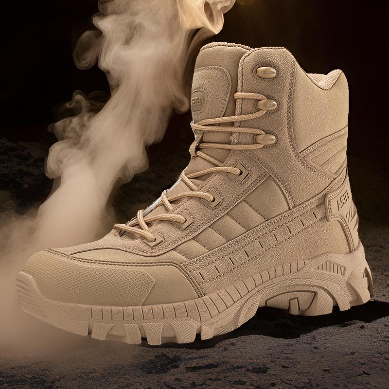 Botas tácticas para hombres de gran tamaño, caminatas al aire libre, zapatos de entrenamiento resistentes al desgaste, botas de combate Magnum para hombres de color sólido, ventas directas de fábrica