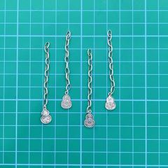 S925 Pure Silver Gourd Tassel Chain Bracelet, Vintage Handmade Chain Extender, DIY Knotted Jewelry Accessory