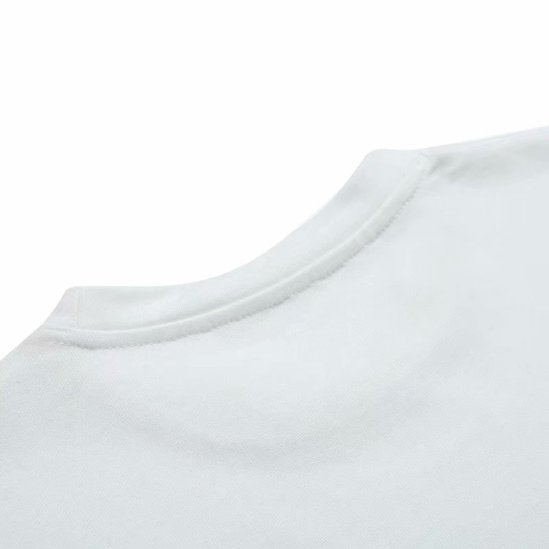 brushed letter round neck T-shirt  NSAM40205