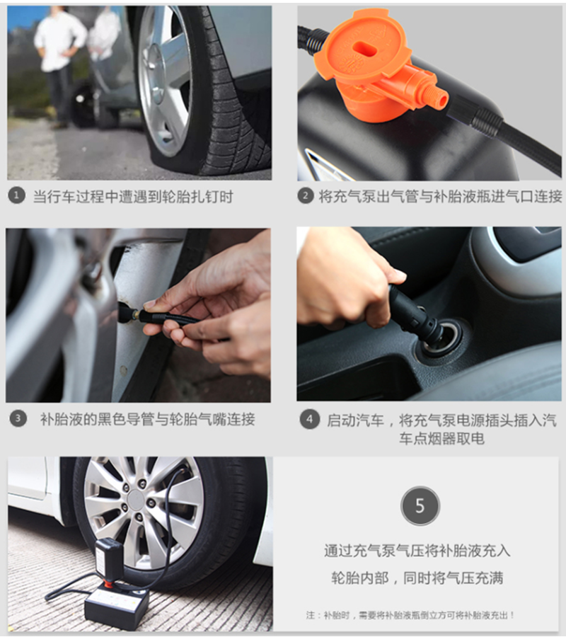 Tire Repair Fluid for BYD Qin Pro, Qin PLUS EV/DM-i Vacuum Tires