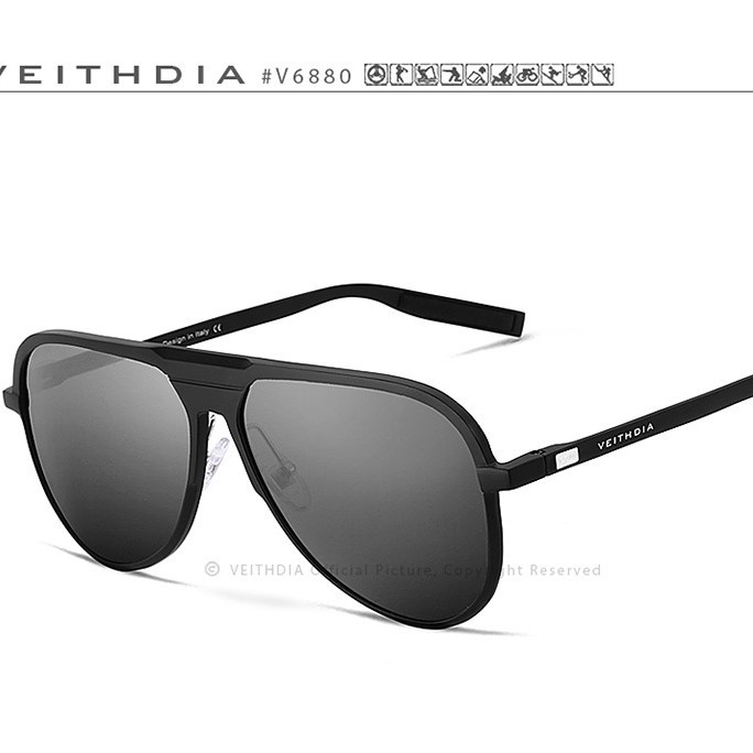 2020 nuevos hombres de aluminio de magnesio gafas de sol polarizadas gafas de rana gafas de sol recubiertas 6880