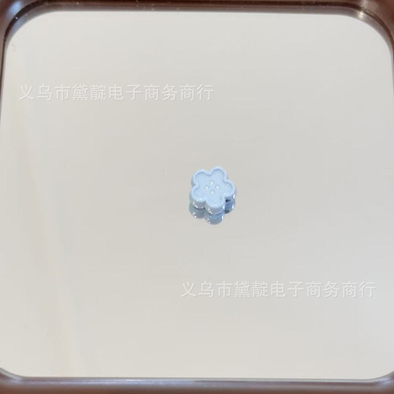 烤漆合金花朵纽扣串珠 diy钥匙扣手机链项链手链耳环服装饰品配件|undefined