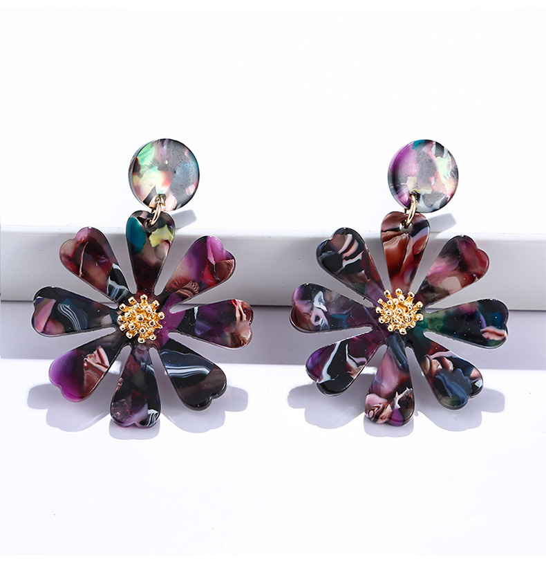 Retro Flower Alloy Acetic acid sheets Womenu0027S Drop Earrings 1 Pair