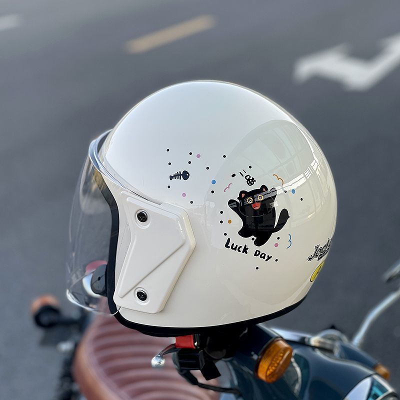 3C Certified Electric Motorcycle Helmet Warm Half Helmet