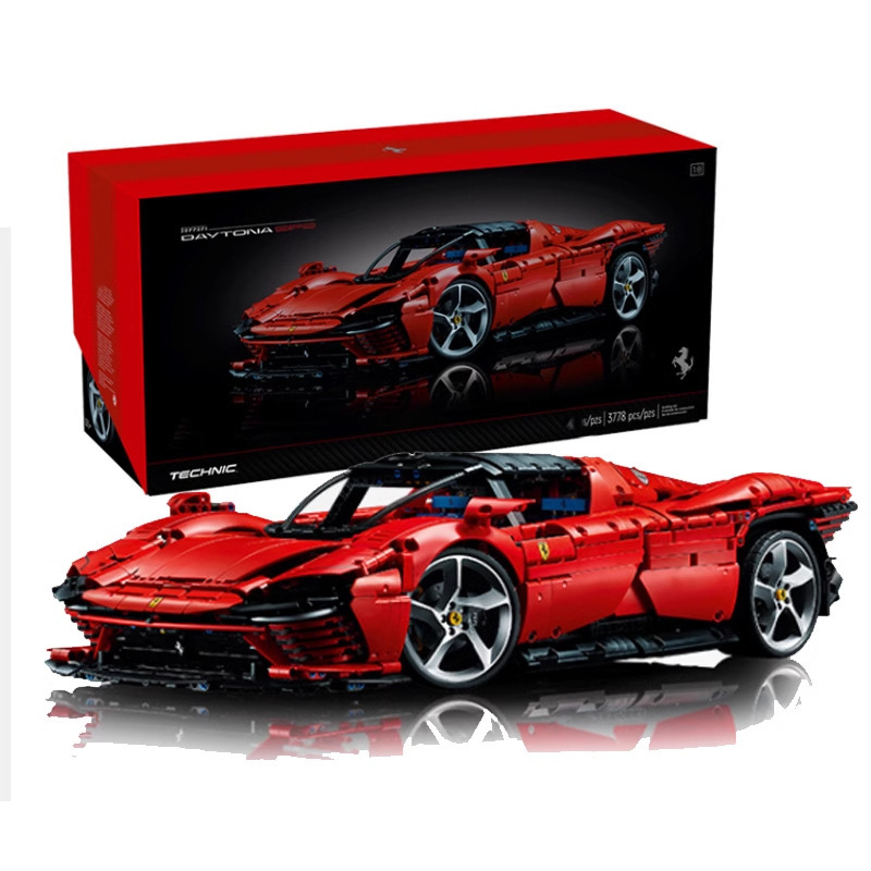 国境を越えた互換性のあるレゴフェラーリ SP3 スポーツカービルディングブロックスーパーカーメカニカルセットリモートコントロールレーシングモデルおもちゃ卸売|undefined