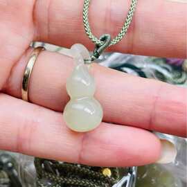 天然和田玉晴水葫芦吊坠饰品简约小众项(无P图）和田玉葫芦批发