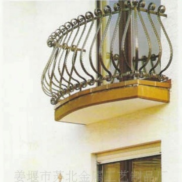 苏北别墅欧式铁艺阳台工艺护栏  楼盘别墅工程阳台烤漆喷涂防护栏