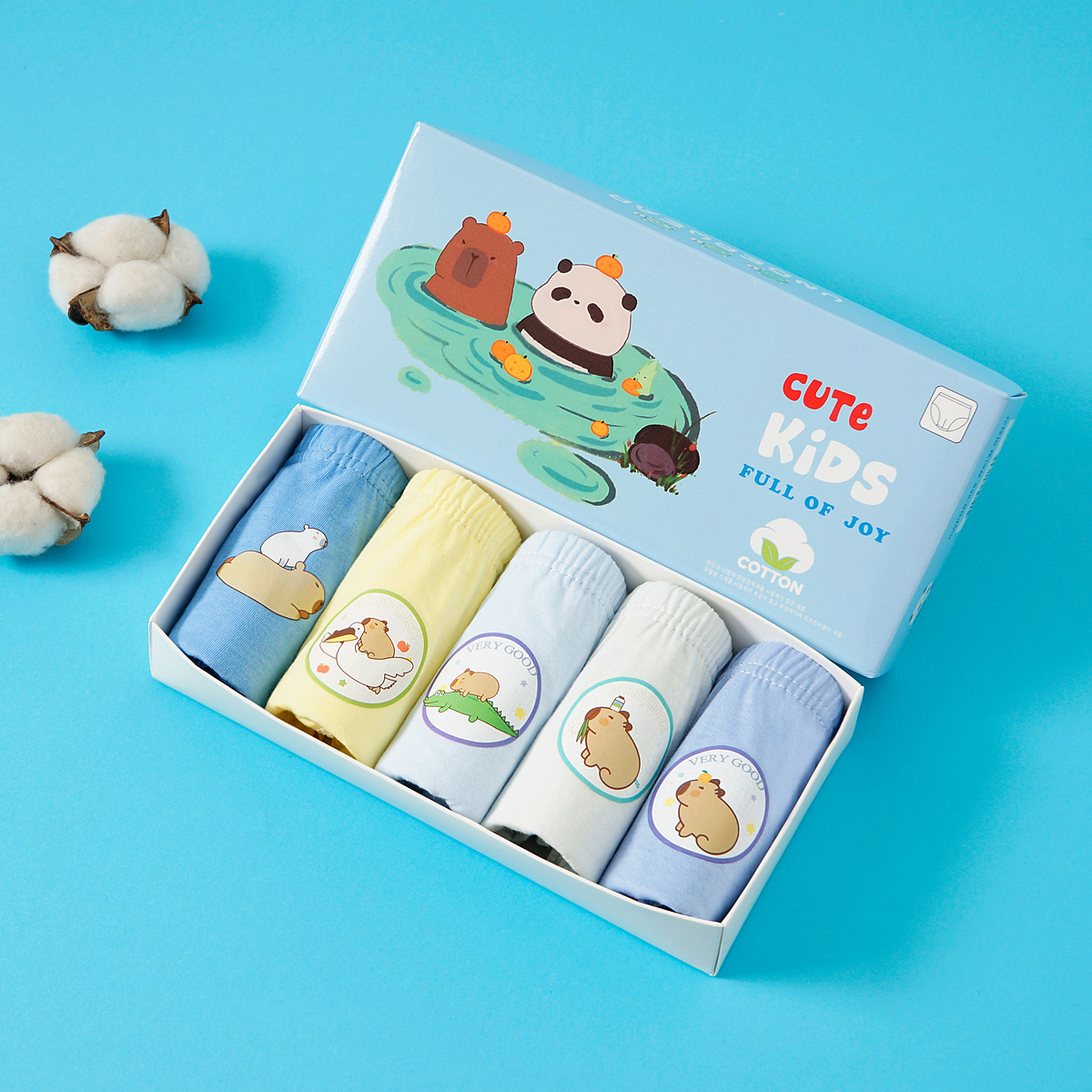 Estilo coreano clase A de dibujos animados ropa interior de algodón para niños pantalones cortos triangulares 1-13 años bebé grande mediano y pequeño pantalones de algodón para niños