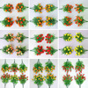 Realistic artificial plants, plastic winter artificial grass, for luck