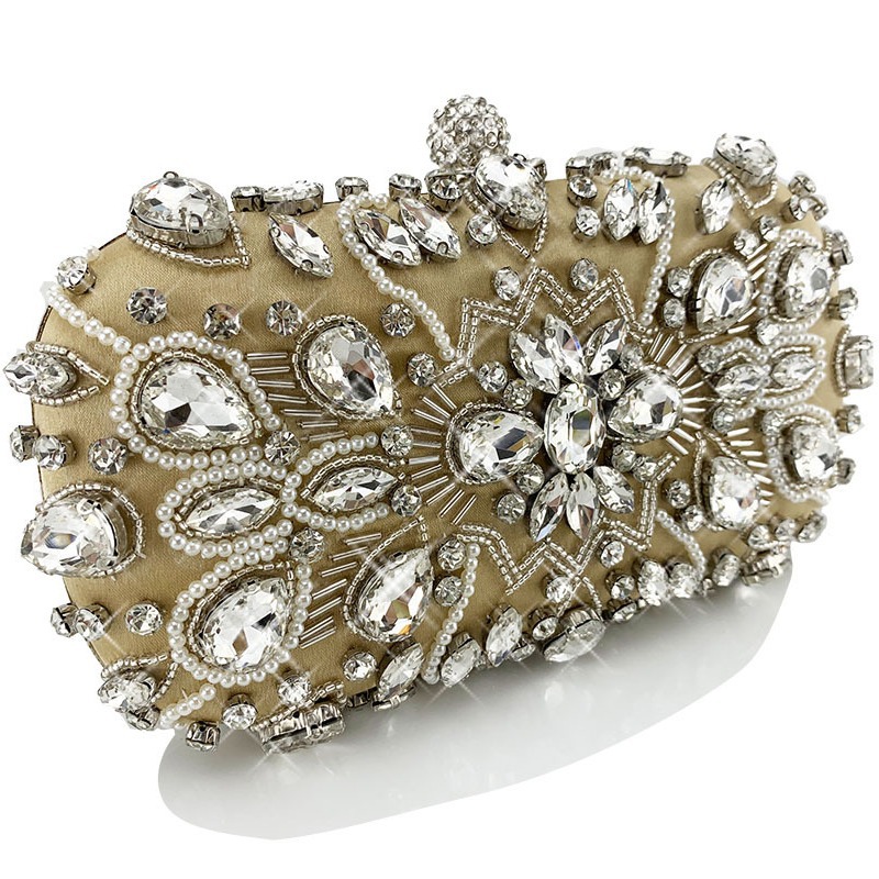 Handgefertigte Abendtasche Mit Strassbesatz Als Umhängetasche_voghion.com