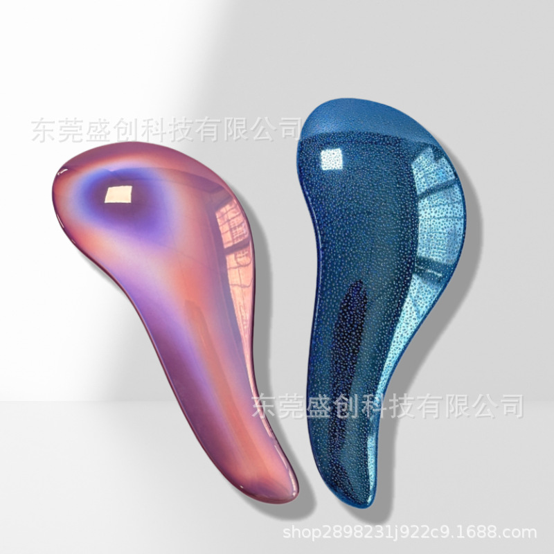 판타지 도금 미용 빗, 헤어 스무딩 빗, 마사지 빗, 정전기 방지, 엉킴 방지, 공장 직판, 전자상거래 인기 상품, 애완동물 빗